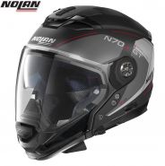 Шлем Nolan N70-2 GT Lakota, Черный матовый с красным