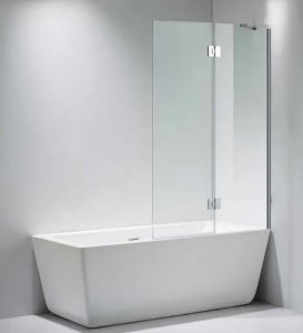 Шторка для ванны Oporto Shower 804SMP 100x140 см распашная прозрачное стекло