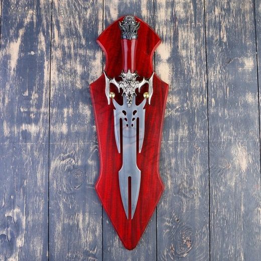 Сувенирный меч на планшете, раздвоенное лезвие, 45 см 433972
