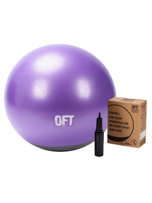 Гимнастический мяч 65 см профессиональный двухцветный FT-GTTPRO-65