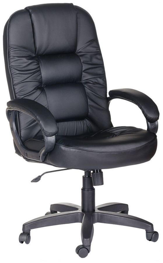 Кресло компьютерное OLSS Бруно Ультра, чёрное, экокожа