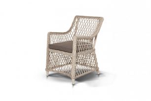 Плетеное кресло "Латте" из искусственного ротанга, цвет темно-серый