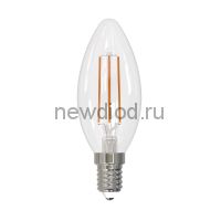 Лампа светодиодная диммируемая LED-C35-9W/3000K/E14/CL/DIM GLA01TR форма "свеча" серии Air 3000К
