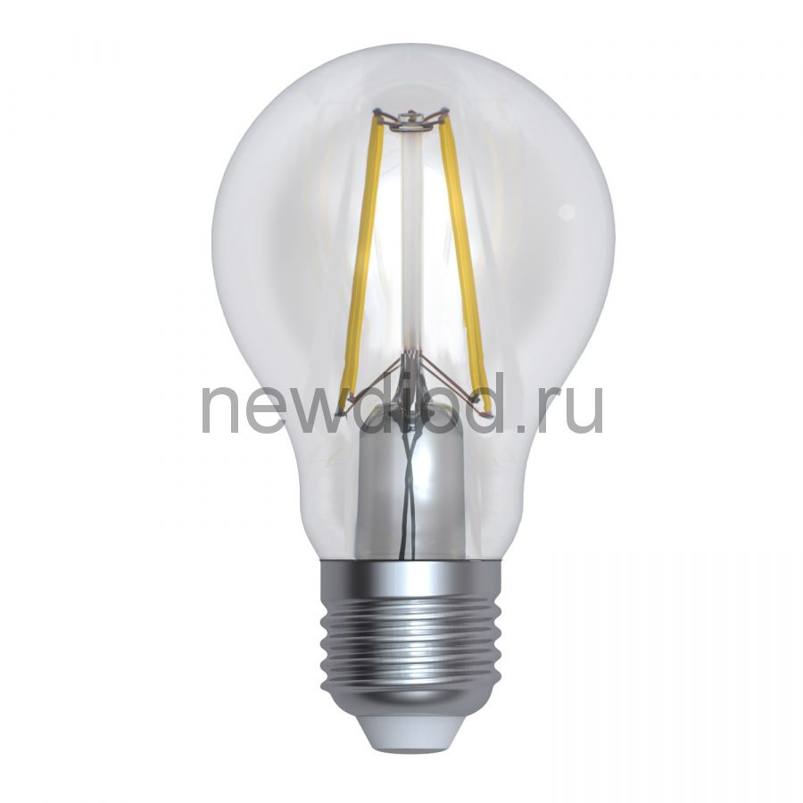 Лампа светодиодная диммируемая LED-A60-12W/3000K/E27/CL/DIM GLA01TR форма "А" прозр серии Air 3000К