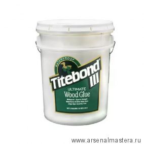 Клей повышенной влагостойкости Titebond III Ultimate Wood Glue 1417 полупрозрачный кремовый 18,93 л TB1417
