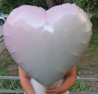 Большой шар сердце розовое