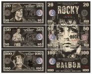 20,50,100 dollars Rocky Balboa (USA) — Рокки Бальбоа. Сильвестр Сталонне.(США).UNC