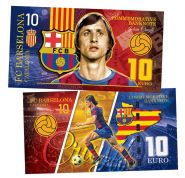 10 EURO Katalonia — Johan Cruyff. Legends of FC Barselona. (Йохан Кройф)​.UNC Oz ЯМ