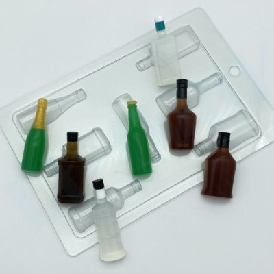 Пластиковая форма для мыла и шоколада Бутылки МИНИ