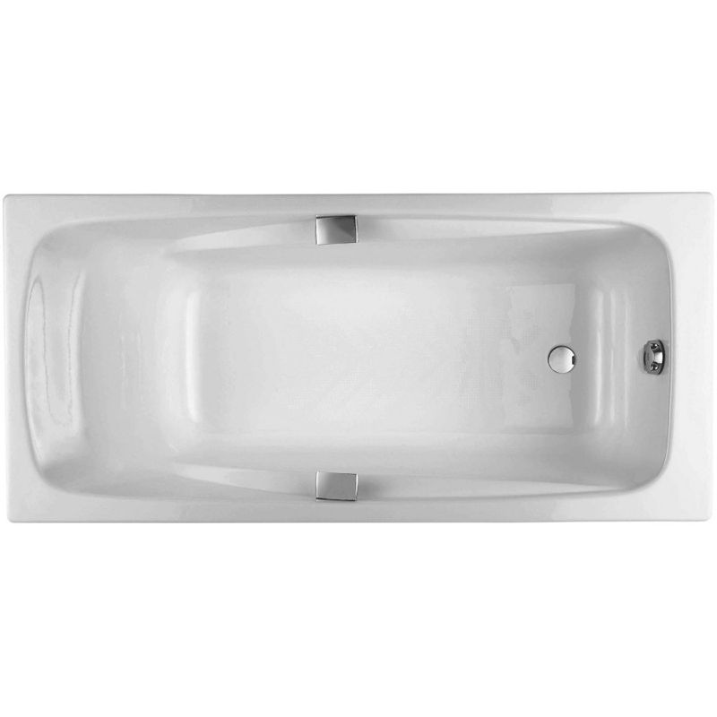 Чугунная ванна Jacob Delafon Repos 170x80 E2915-00 с антискользящим покрытием и ручками ФОТО