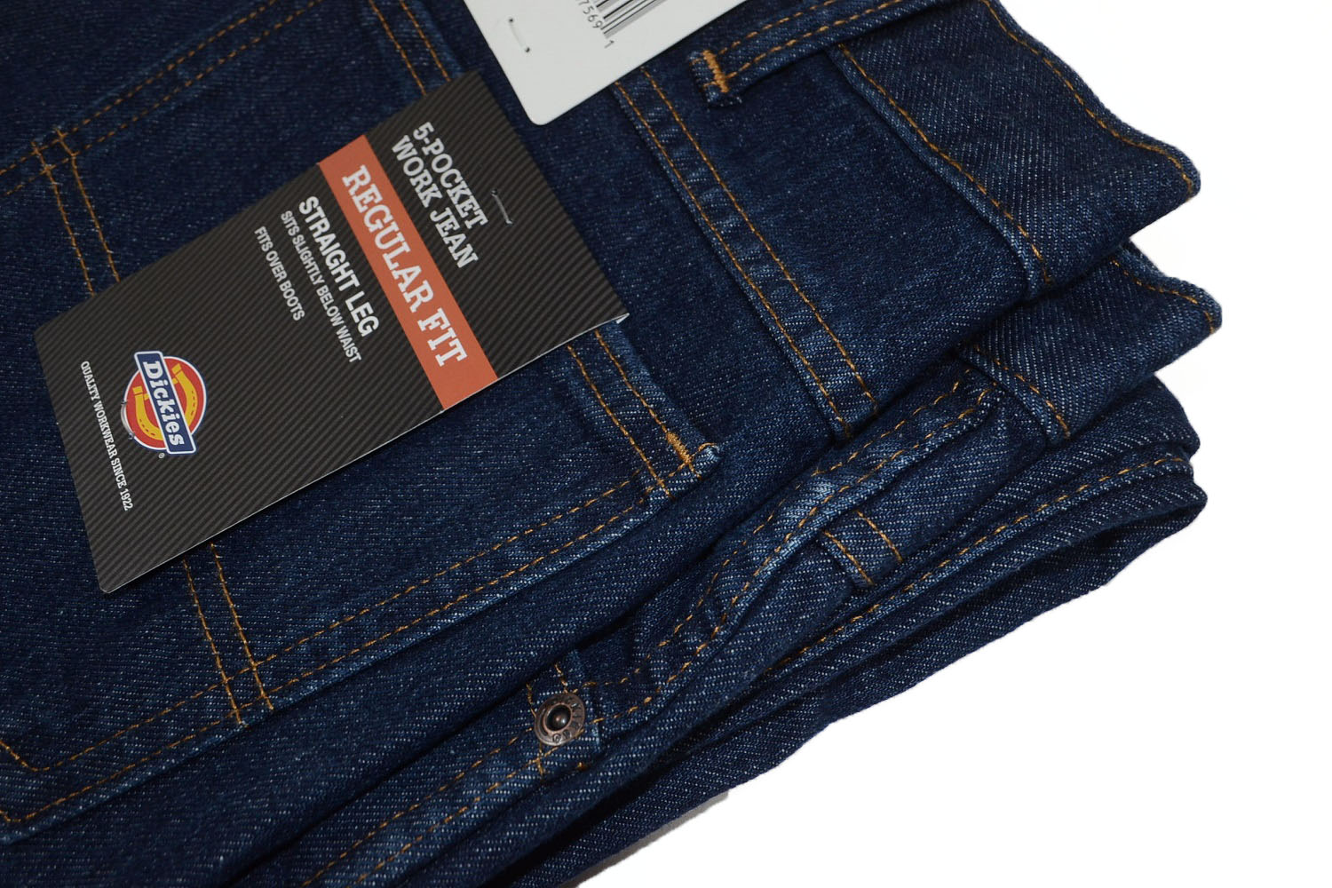 Dickies Mens Regular-fit Six-pocket Jeans in Black for Men