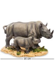 Статуэтка «Носорог с детенышем» 30x18 см, h=17 см (WS-771)