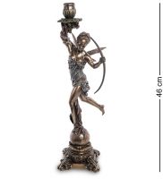 Статуэтка-подсвечник «Диана - богиня охоты, женственности и плодородия» 14x13 см, h=46 см (WS-978)
