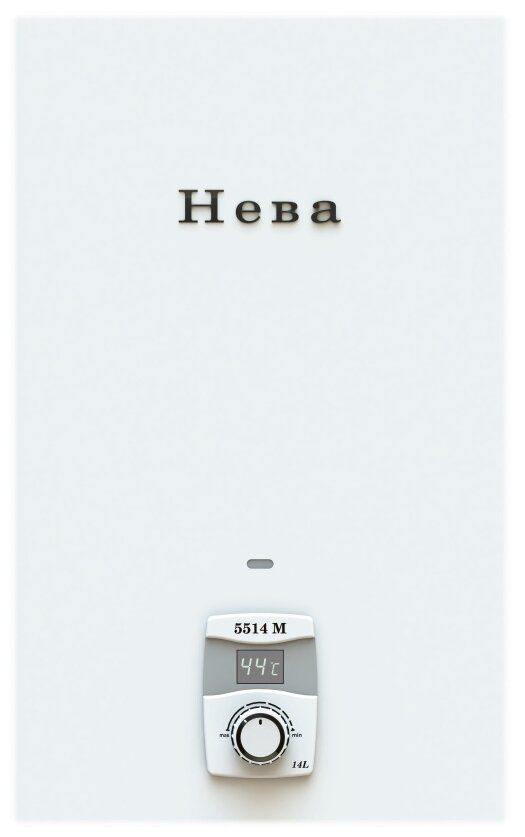 Проточный газовый водонагреватель Neva 5514М, белый (31405)