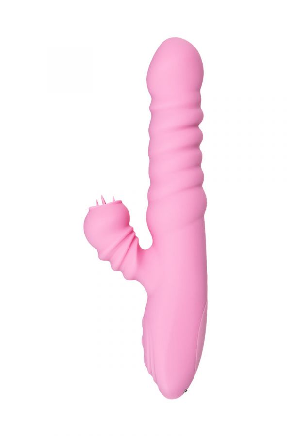 Вибратор JOS LIXY с функцией UP&DOWN и нагревом, силикон, розовый, 23 см