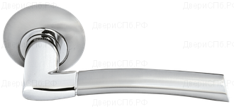 Дверные ручки Morelli "ПИЗА" MH-06 SN/CP Цвет - Белый никель/полированный хром