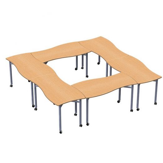 Комбинация столов для групповых занятий IT-K12 2588х2468х580/820 мм