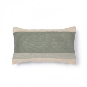 LEEITH Leeith cushion cover 100% PET in green stripes 30 x 5