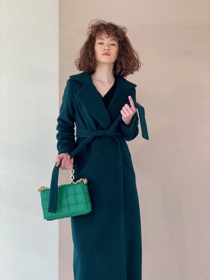 5710 Пальто классическое удлинённое Emerald