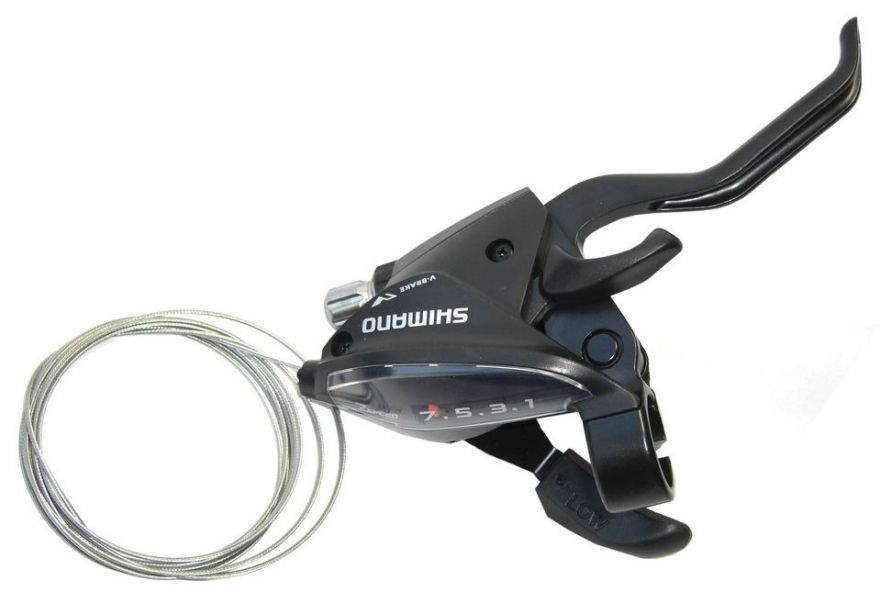 Шифтер/тормозная ручка SHIMANO ST-EF500-7R, на 7 скоростей, правый, с тросом