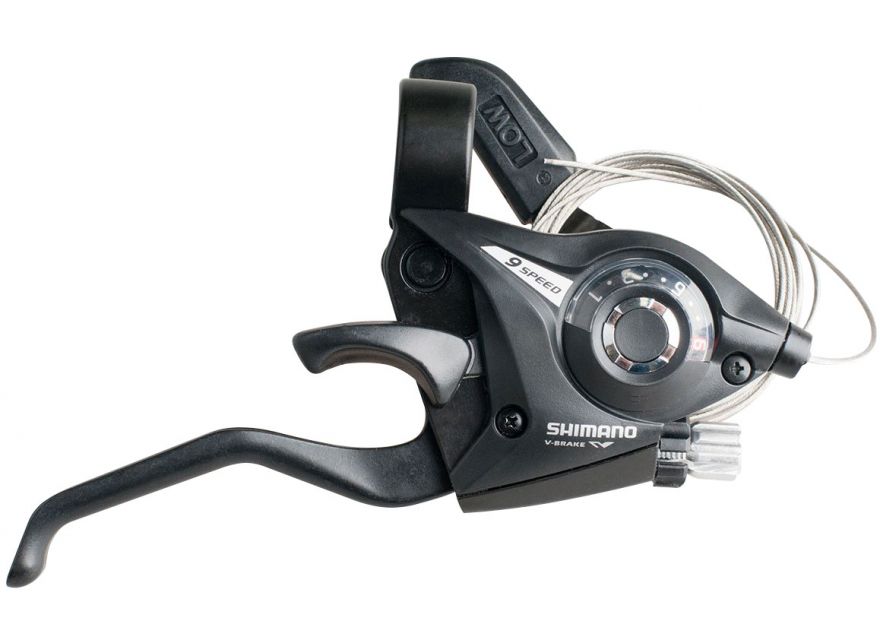 Шифтер/тормозная ручка SHIMANO ST-EF51-9R, на 9 скоростей, правый, с тросом