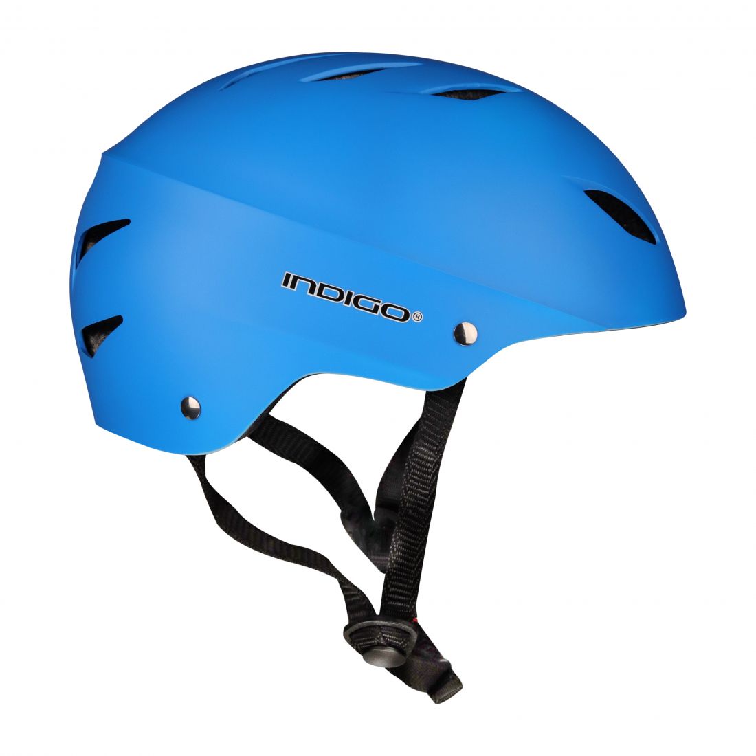 Шлем для скейтбординга взрослый INDIGO 12 вентиляционных отверстий IN320 55-61см Синий
