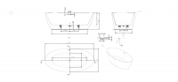 Ванна акриловая отдельностоящая ART&MAX Bologna AM-BOL-1700-820 схема 4