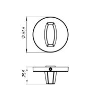 Накладка под фиксатор Armadillo WC-BOLT BK6/URS. Схема