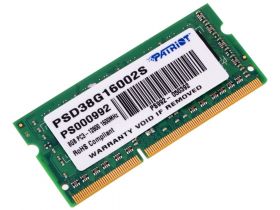 Модуль памяти Patriot Signature 8GB DDR3 PC3-12800 PSD38G16002S