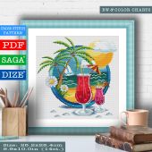 "Summer is coming". Di"Summer is coming". Digital cross stitch pattern.gital cross stitch pattern.