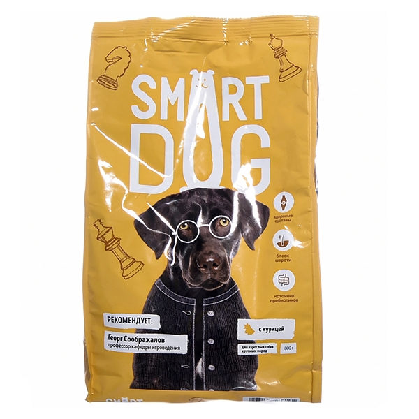 Сухой корм для собак крупных пород Smart Dog с курицей 18 кг