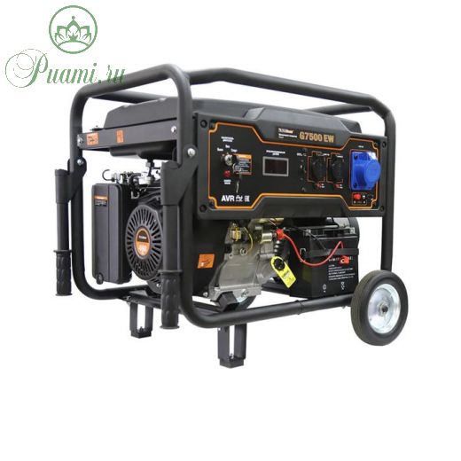 Бензиновый генератор FoxWeld Expert G7500 EW, 6.5 кВт, 15 л.с, 3х220 В, 12 В, электропуск