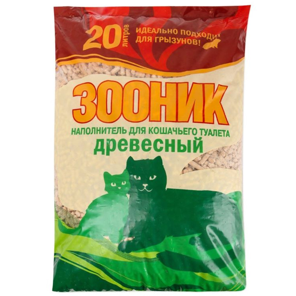 Наполнитель для кошек ЗООНИК Древесный 20л
