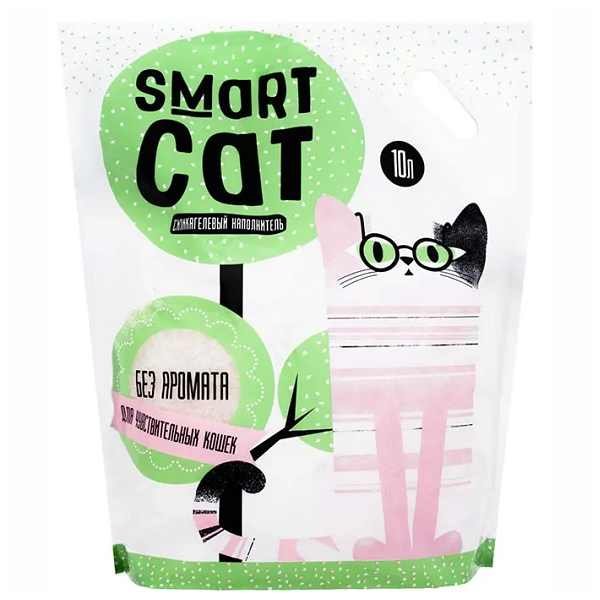 Впитывающий наполнитель Smart Cat силикагелевый без аромата