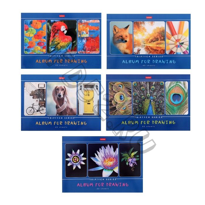 Альбом для рисования А4, 40 листов на скрепке «Я рисую мой мир», обложка мелованный картон, блок 100 г/м2, МИКС