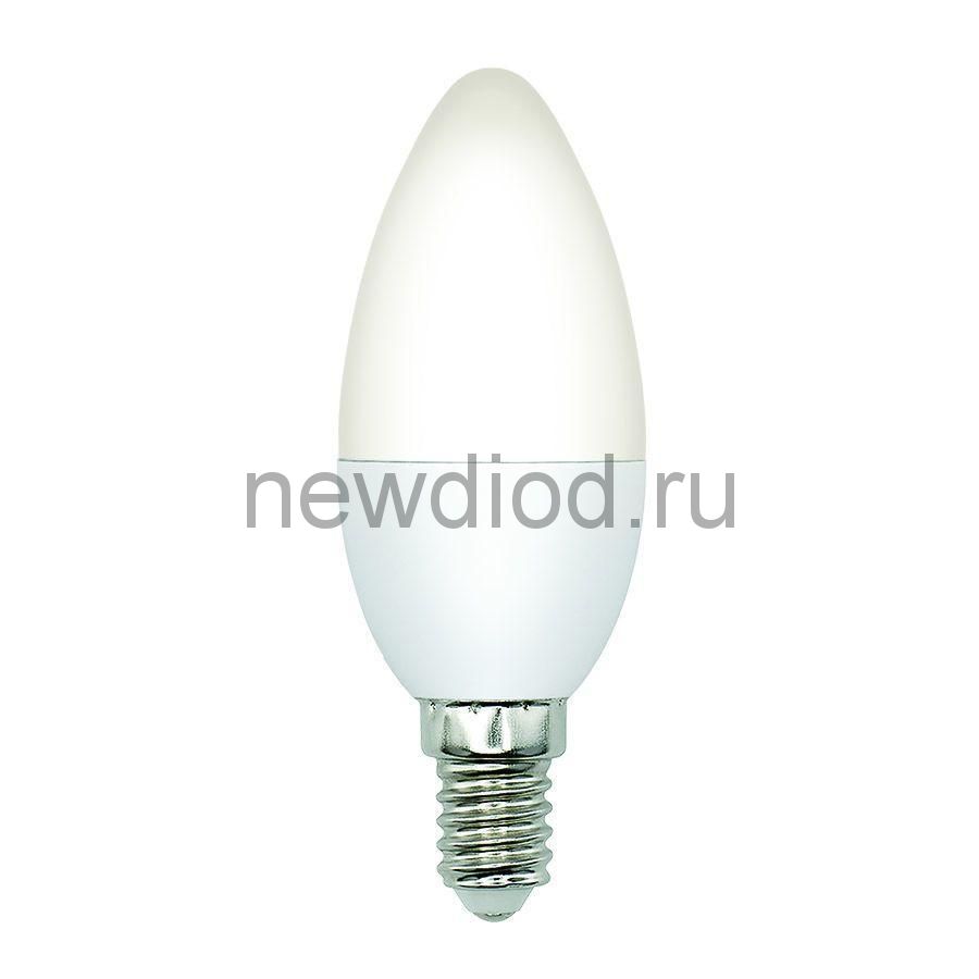 Лампа светодиодная LED-C37-7W/4000K/E14/FR/SLS форма "свеча" матовая 4000K ТМ Volpe