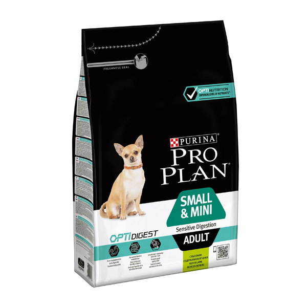 Сухой корм для собак мелких и карликовых пород Pro Plan Small & Mini Adult при чувствительном пищеварении с ягненком 700 г