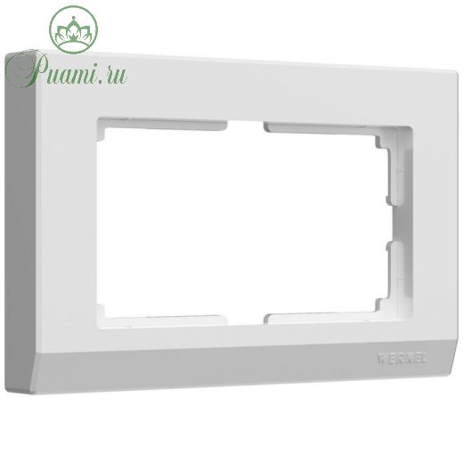 Рамка для двойной розетки WL04-Frame-01-DBL-white, белая