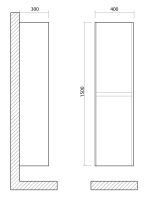 Подвесной шкаф-пенал Art&Max FAMILY Family-1500-2A-SO 40x30 схема 7