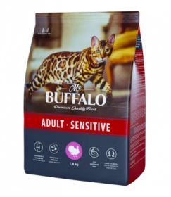 Баффало Чувствительное пищеварение для кошек / Индейка (MR. BUFFALO ADULT SENSITIVE) 1,8 кг