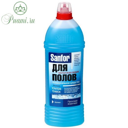 Средство для мытья полов Sanfor " Прохлада водопада", 1 л