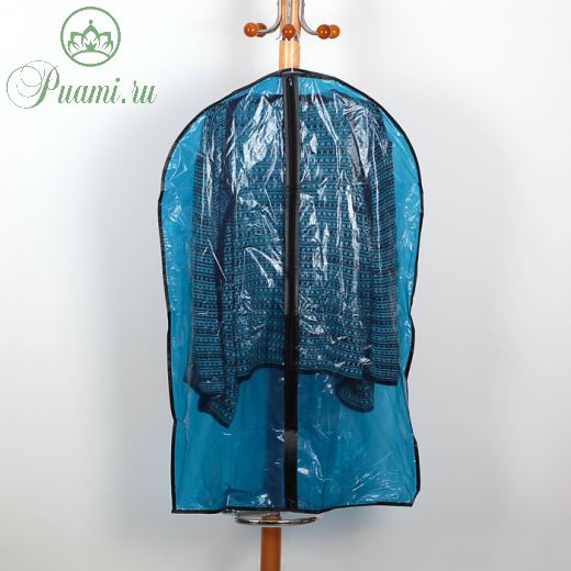 Чехол для одежды Доляна, 60?90 см, полиэтилен, цвет синий