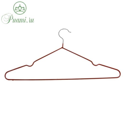 Вешалка-плечики для одежды Доляна, размер 40-44, антискользящее покрытие, цвет бронзовый