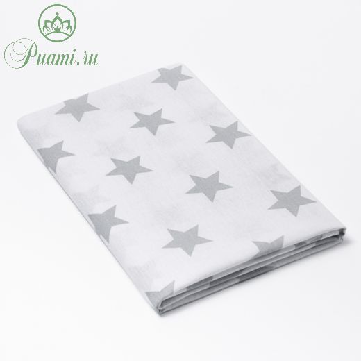 Пеленка "Крошка Я" Grey star 75*120 см, бязь, хлопок 100%