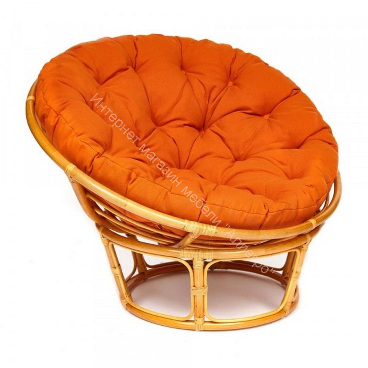 Кресло "PAPASAN" 23/01 W с подушкой, Honey (мед), ткань Оранжевый С 23
