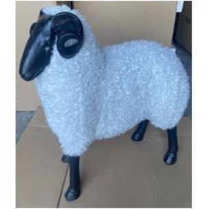 Фигура декоративная Sheep, коллекция "Овечка" 77*97*29, Полирезин, Полиэстер, Белый, Черный