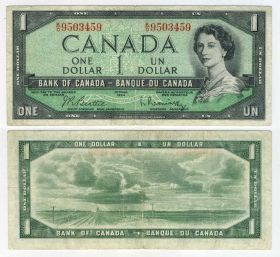 Канада - 1 доллар 1954 года. Хорошее состояние.