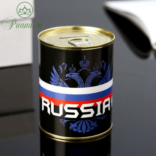 Копилка-банка металл "Russia" 7,3х9,5 см