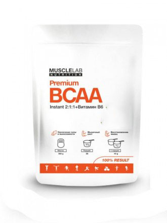 BCAA Instant 2:1:1 + Витамин В6 ДОЙ ПАК (350 ГР)