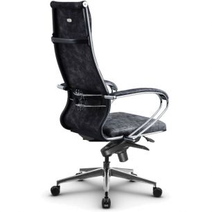 Кресло для руководителя Метта L 1m 42/K темно-серый, велюр, механизм мультиблок